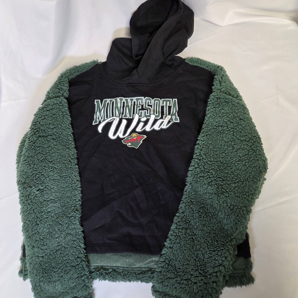 NHL Minnesota‎ Wild Green and Black Hoodie Girls 14/16